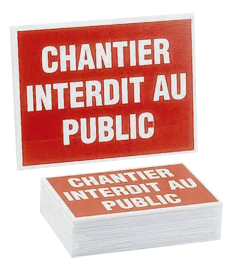 PANNEAU 300X200 CHANTIER INTERDIT AU PUBLIC sac de 25 - 4306148 - NOVAP SAS 1 PANNEAU 300X200 CHANTIER INTERDIT AU PUBLIC sac de 25 - 4306148 - NOVAP SAS