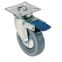 ROULETTE DE COLLECTIVITE NOVOPLEX A PLATINE PIVOTANTE A FREIN Ø50 40KG - 66527 - GUITEL HERVIEU