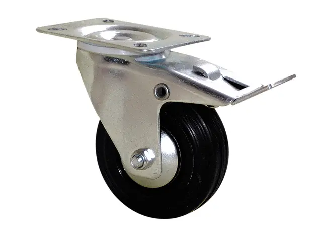 ROULETTE DE MANUTENTION PORTROLL A PLATINE PIVOTANTE A DOUBLE BLOCAGE Ø100 100KG - 601042 - GUITEL HERVIEU 1 ROULETTE DE MANUTENTION PORTROLL A PLATINE PIVOTANTE A DOUBLE BLOCAGE Ø100 100KG - 601042 - GUITEL HERVIEU