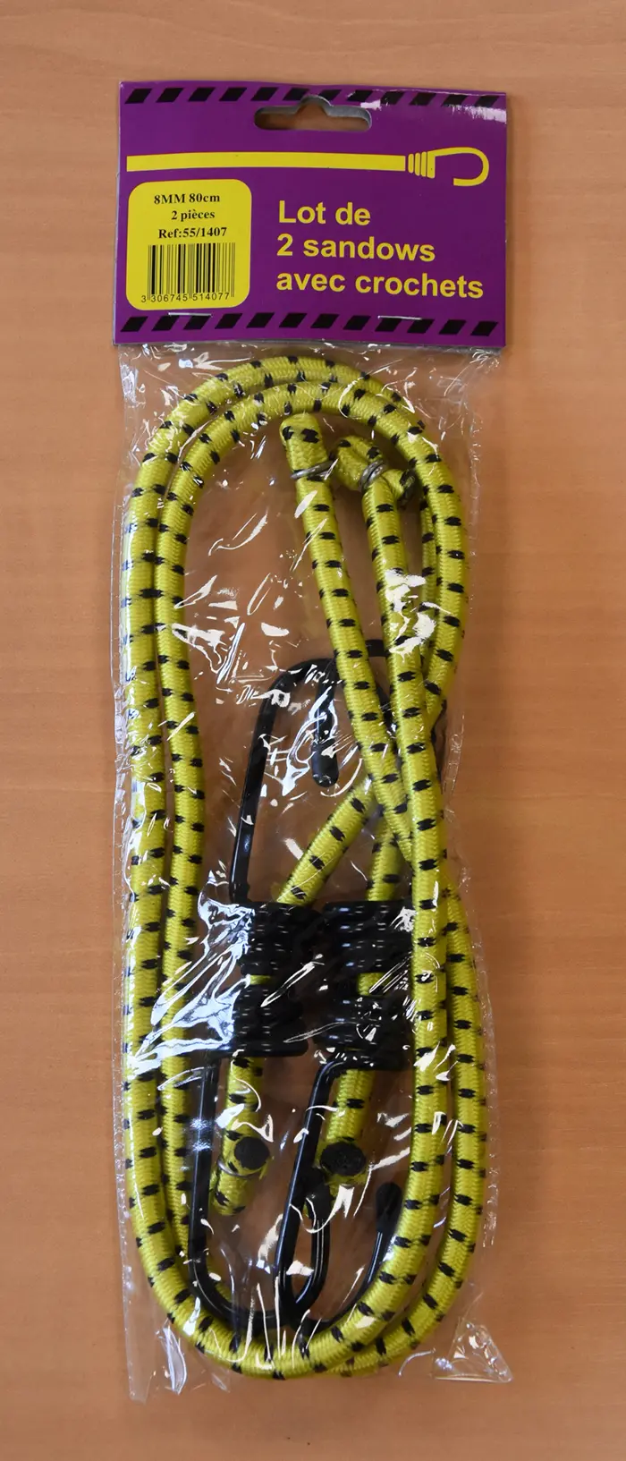 SANDOWS AVEC CROCHETS 8MMX80CM (SACHET DE 2) - NBSA0015CT - CORDERIES TOURNONAISES 1 SANDOWS AVEC CROCHETS 8MMX80CM (SACHET DE 2) - NBSA0015CT - CORDERIES TOURNONAISES