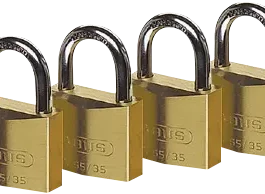 CADENAS A CLE LAITON TRADITIONNEL SERIE 65 35MM S'ENTROUVRANT N.6351 - 65/35 KA 6351 - ABUS