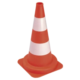 BALISE PVC ORANGE FLUO BANDE BLANCHE 75 CM - 141109 - VINMER