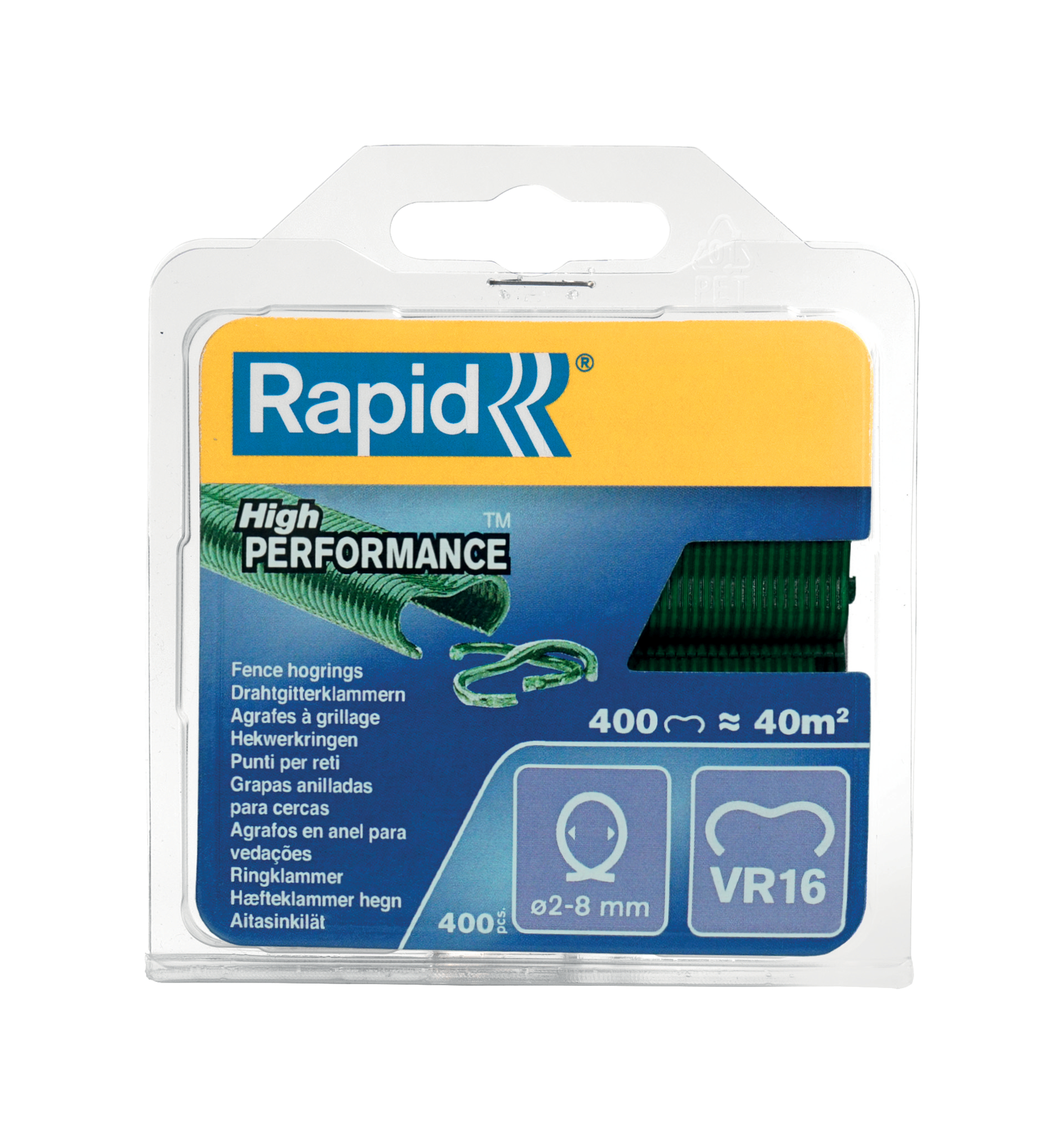AGRAFE VR16 PLASTIFIEES VERT (BLISTER DE 400) - 40108797 - RAPID 1 AGRAFE VR16 PLASTIFIEES VERT (BLISTER DE 400) - 40108797 - RAPID