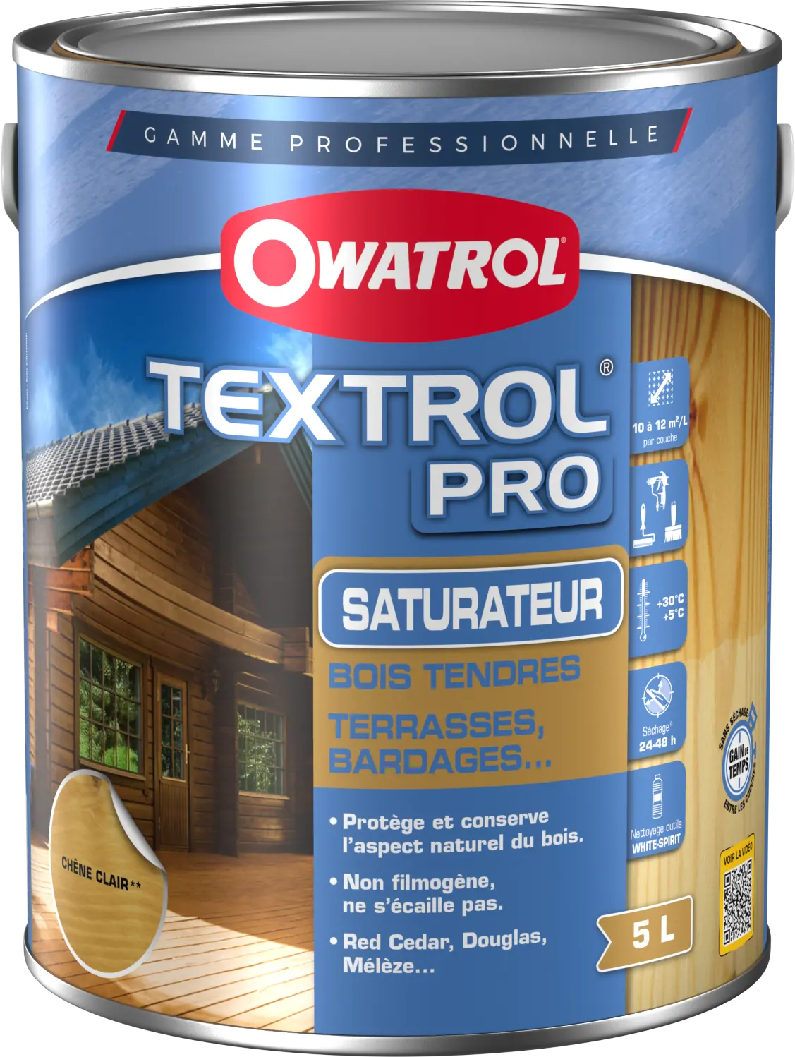 SATURATEUR BOIS EXTERIEUR INCOLORE TEXTROL 5L - 1131 - OWATROL PRO 1 SATURATEUR BOIS EXTERIEUR INCOLORE TEXTROL 5L - 1131 - OWATROL PRO