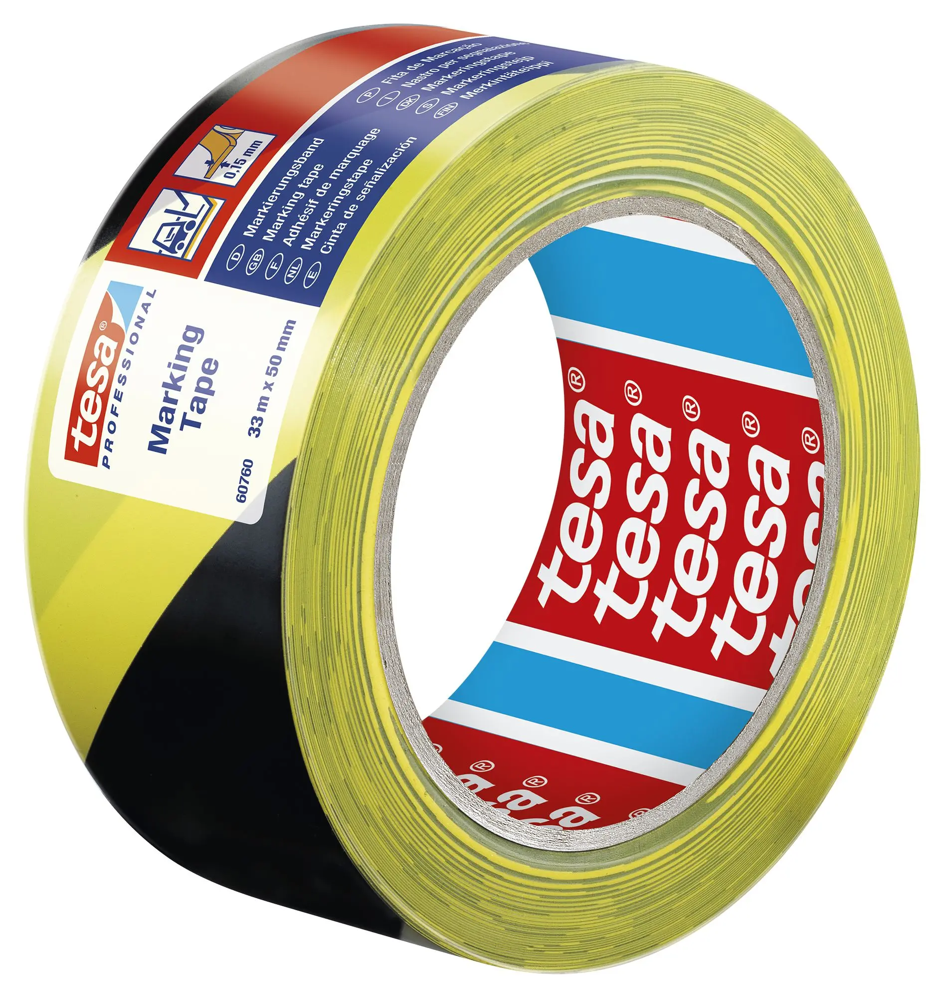 ADHESIF DE MARQUAGE 60760 33 M X 50 MM JAUNE/NOIR - TESA - 60760-00087-16 1 ADHESIF DE MARQUAGE 60760 33 M X 50 MM JAUNE/NOIR - TESA - 60760-00087-16