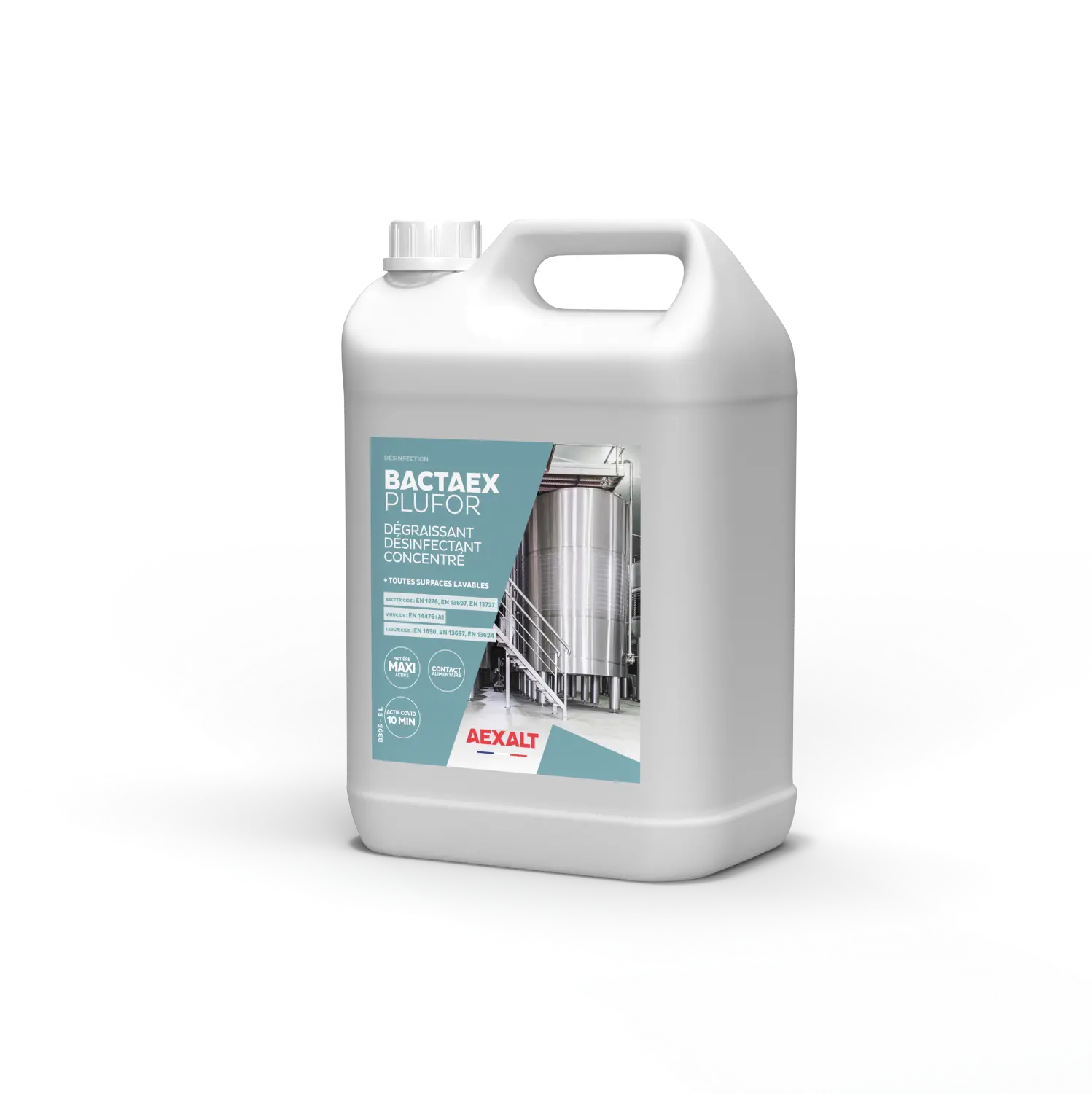 BACTAEX PLUFOR - DEGRAISSANT DESINFECTANT CONCENTRE - 5L - B305 - AEXALT 1 BACTAEX PLUFOR - DEGRAISSANT DESINFECTANT CONCENTRE - 5L - B305 - AEXALT