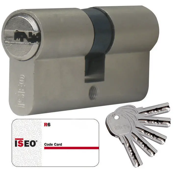 CYLINDRE PROFILE DOUBLE BOUTON NICKELE ISR6 30X30 5 CLES - 885930309..5 - ISEO FRANCE S.A.S. 1 CYLINDRE PROFILE DOUBLE BOUTON NICKELE ISR6 30X30 5 CLES - 885930309..5 - ISEO FRANCE S.A.S.