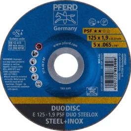 DISQUE A TRONCONNER PSF DUODISC STEELOX E 125-1,9 - 62012630 - PFERD RUGGEBERG FRANCE - Lot de 10