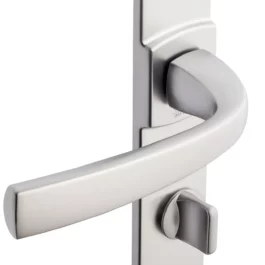 ENSEMBLE MUZE SUR PLAQUE ENTRAXE 165 MM CHROME VELOURS CONDA - 0865155 - VACHETTE - ASSA ABLOY AUBE ANJOU S.A.