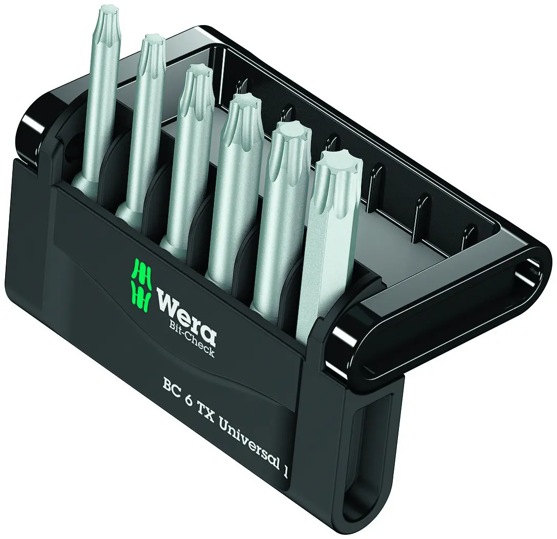 ETUI D'EMBOUTS BIT-CHECK 6 TX UNIVERSAL 1 (6 PIECES) - 5056472001 - WERA 1 ETUI D'EMBOUTS BIT-CHECK 6 TX UNIVERSAL 1 (6 PIECES) - 5056472001 - WERA