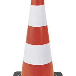 CONE DE SIGNALISATION PLASTIQUE PIED CAOUTCHOUC H. 1 M - 520804 - SOFOP TALIAPLAST MULTIGRAPHIC