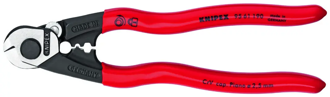 COUPE-CABLES ACIER FORGE 190 MM - 95 61 190 - KNIPEX 1 COUPE-CABLES ACIER FORGE 190 MM - 95 61 190 - KNIPEX