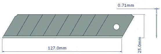 LAME SECABLE 25 MM STANDARD (ETUI DE 10) - 487402 - WILMART 1 LAME SECABLE 25 MM STANDARD (ETUI DE 10) - 487402 - WILMART