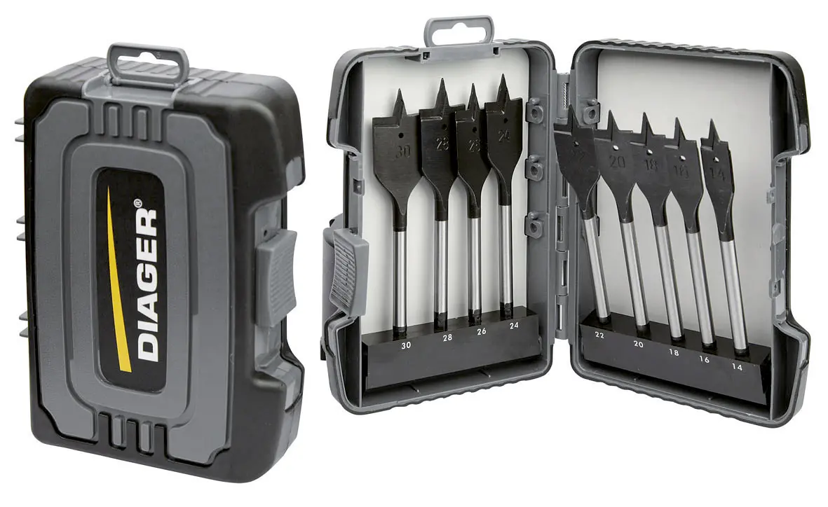 MECHE A BOIS PLATE QUICK-LOCK (COFFRET 9) - 925C - DIAGER 1 MECHE A BOIS PLATE QUICK-LOCK (COFFRET 9) - 925C - DIAGER