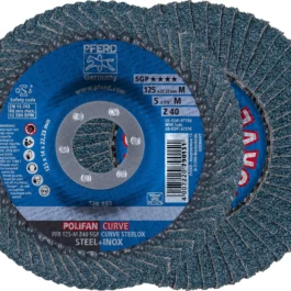 DISQUE A LAMELLES PFR 125-L Z 40 SGP CURVE STEELOX - 67689062 - PFERD RUGGEBERG FRANCE - Lot de 10