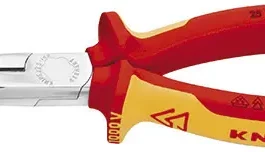 PINCE A BEC DEMI-ROND COUDE 160 MM ISOLEE 1000V - KNIPEX - 25 26 160
