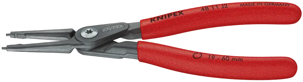 PINCE POUR CIRCLIPS INTERIEURS POINTES DROITES 140 MM - KNIPEX - 48 11 J0 1 PINCE POUR CIRCLIPS INTERIEURS POINTES DROITES 140 MM - KNIPEX - 48 11 J0