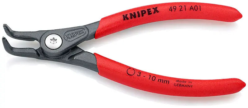 PINCE POUR CIRCLIPS EXTERIEURS POINTES COUDEES 130 MM - KNIPEX - 49 21 A01 1 PINCE POUR CIRCLIPS EXTERIEURS POINTES COUDEES 130 MM - KNIPEX - 49 21 A01