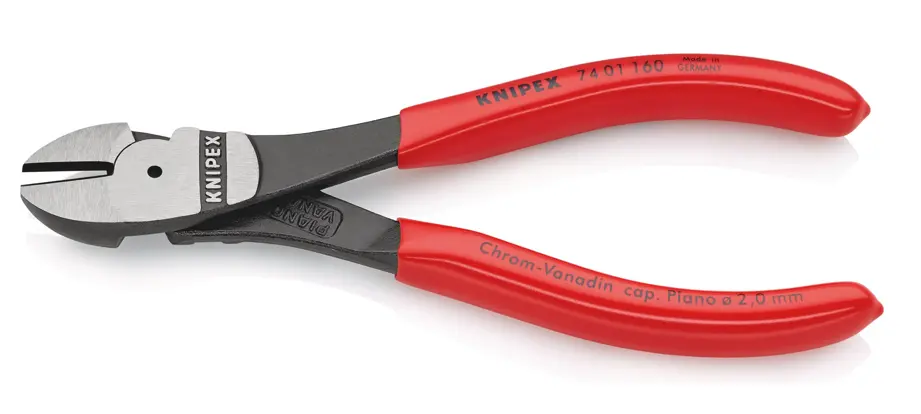 PINCE COUPANTE DE COTE A FORTE DEMULTIPLICATION 160 MM - KNIPEX - 74 01 160 1 PINCE COUPANTE DE COTE A FORTE DEMULTIPLICATION 160 MM - KNIPEX - 74 01 160