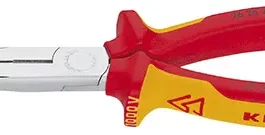 PINCE A BEC DEMI-ROND COUDE 200 MM ISOLEE 1000V - KNIPEX - 26 26 200