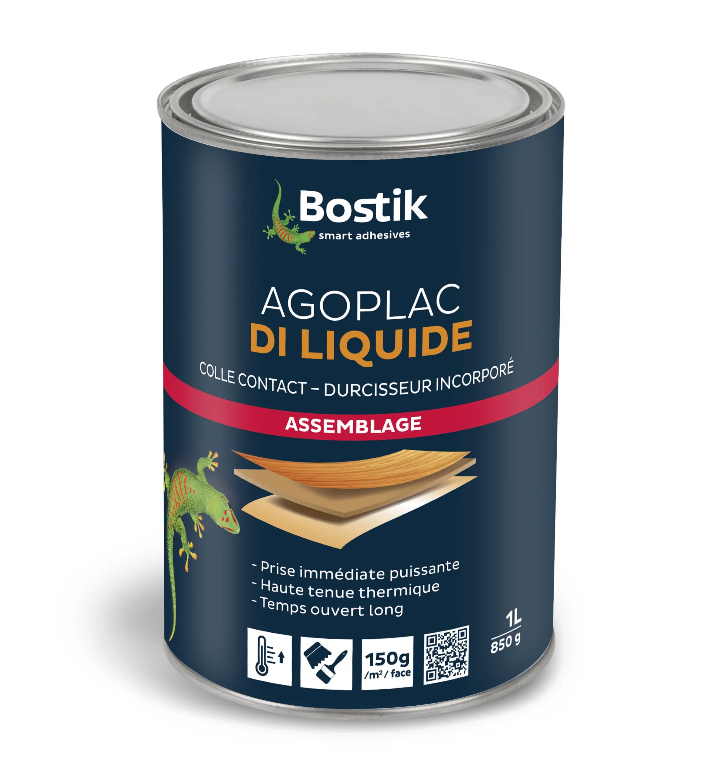 COLLE NEOPRENE AGOPLAC DI LIQUIDE BOITE 1L - 30604787 - BOSTIK 1 COLLE NEOPRENE AGOPLAC DI LIQUIDE BOITE 1L - 30604787 - BOSTIK