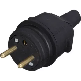 FICHE MALE CAOUTCHOUC 2P+T 16A 250V - 531075 - ELECTRALINE