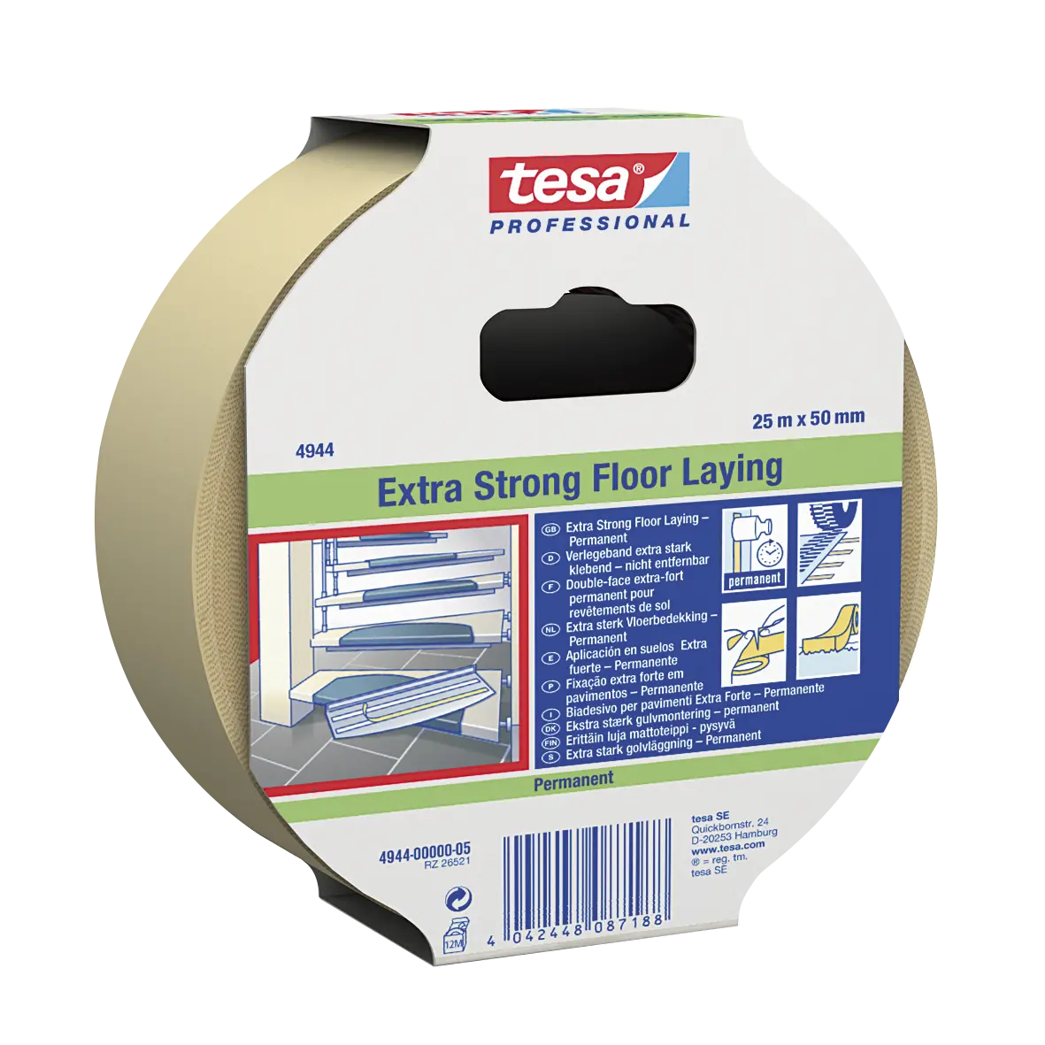 ADHESIF DOUBLE FACE TOILE 4944 10 M X 50 MM BLANC - TESA - 04944-00002-12 1 ADHESIF DOUBLE FACE TOILE 4944 10 M X 50 MM BLANC - TESA - 04944-00002-12