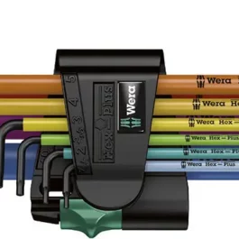 CLE MALE 6 PANS TETE SPHERIQUE 950/9 SPKL HEX-PLUS MULTICOLOUR 1 SB (JEU DE 9) - 5073593001 - WERA