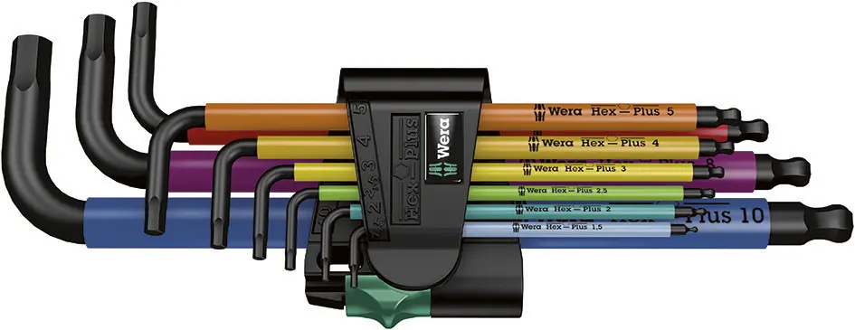 CLE MALE 6 PANS TETE SPHERIQUE 950/9 SPKL HEX-PLUS MULTICOLOUR 1 SB (JEU DE 9) - 5073593001 - WERA 1 CLE MALE 6 PANS TETE SPHERIQUE 950/9 SPKL HEX-PLUS MULTICOLOUR 1 SB (JEU DE 9) - 5073593001 - WERA