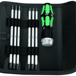 TOURNEVIS CLIQUET  PORTE-EMBOUT KOMPAKT KRAFTFORM VARIO RA SB (JEU DE 7) - 5073665001 - WERA