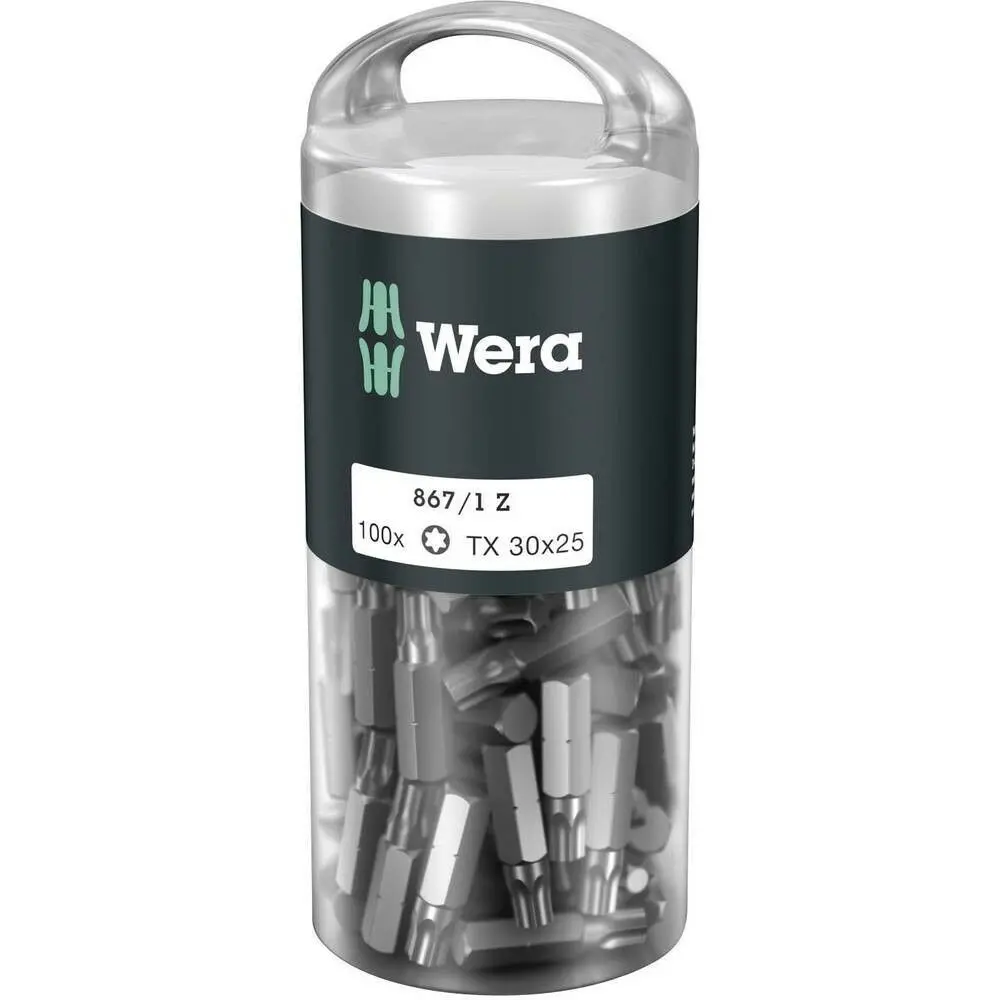 EMBOUT Z 867/1 TX 30X25 MM BTE 100 - 5072451001 - WERA 1 EMBOUT Z 867/1 TX 30X25 MM BTE 100 - 5072451001 - WERA