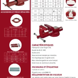 ETAU D'ETABLI PARALLELE 150MM - 55150 - PIHER