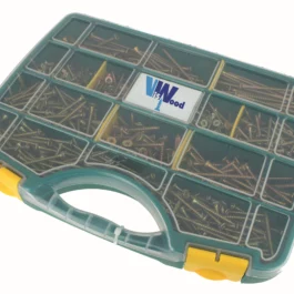 COFFRET 1055 VIS AGGLO TF POZIDRIV ACIER BICHROMATE - DOMPACK100 - VISWOOD