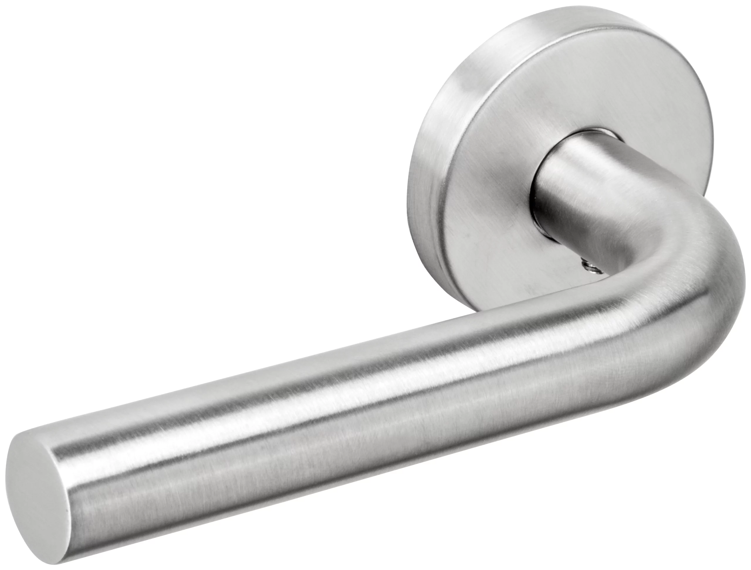 ENSEMBLE BEQUILLE INOX 304 BROSSE SUR ROSACE BEQUILLE COUDEE LOK 11 - LOK11 - LOKENDO