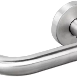 ENSEMBLE BEQUILLE INOX 304 BROSSE  SUR ROSACE LOK 12 BEQUILLE COUDEE ET RETOUR - LOK12 - LOKENDO