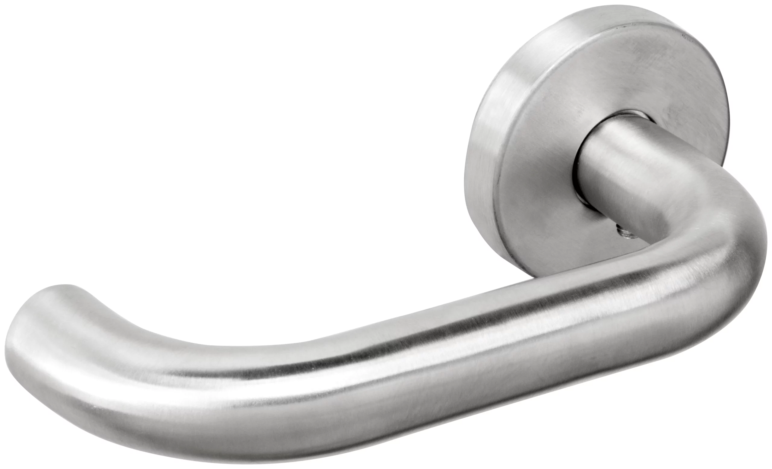 ENSEMBLE BEQUILLE INOX 304 BROSSE SUR ROSACE LOK 12 BEQUILLE COUDEE ET RETOUR - LOK12 - LOKENDO