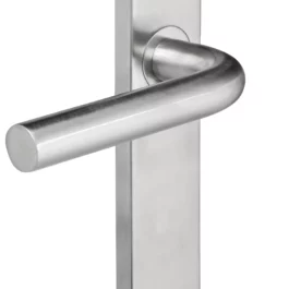 ENSEMBLE POIGNEE INOX 304 ENT 195 MM LOK 20 CLE L A BOUT ROND ET 1 PLAQUE VIS IN - LOK20 - LOKENDO