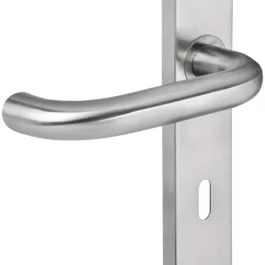 ENSEMBLE POIGNEE INOX 304 ENT 195 MM LOK 23 BDC A BOUT ROND ET 1 PLAQUE VIS INVI - LOK23 - LOKENDO