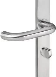 ENSEMBLE POIGNEE INOX 304 ENT 195 MM LOK 34 COND A BOUT CARRE ET 1 PLAQUE VIS IN - LOK34 - LOKENDO