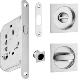 KIT SERR A LAR PORTE COULI PENE MENTONNET FINI INOX CLE L LOK65 ROSACES CARRES - LOK65 - LOKENDO