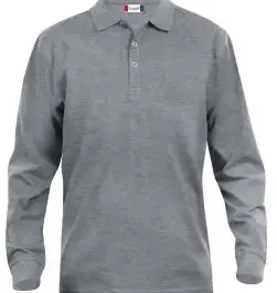 POLO MANCHE LONGUE GRIS CHINE TS - CLASSIC LINCOLN GRIS 0282 - NEW WAVE FRANCE