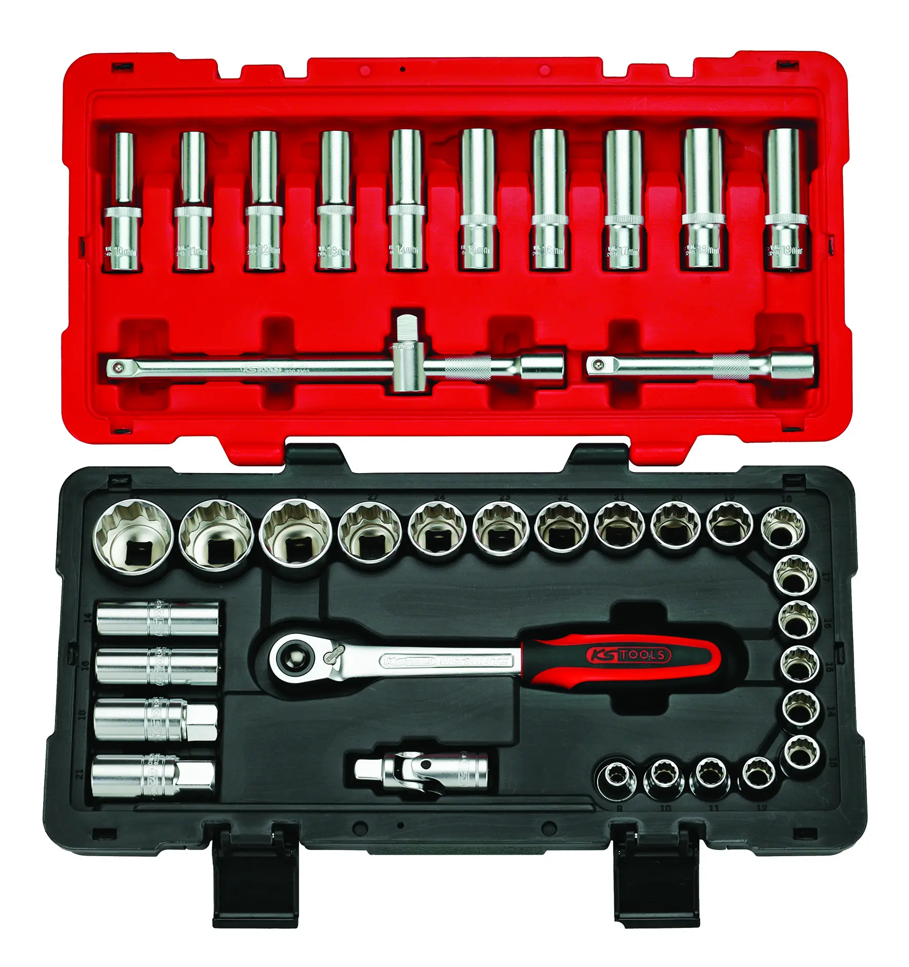 COFFRET DOUILLES ET ACCESSOIRES ULTIMATE 1/2'' (39 PIECES) - 922.0640 - KS TOOLS 1 COFFRET DOUILLES ET ACCESSOIRES ULTIMATE 1/2'' (39 PIECES) - 922.0640 - KS TOOLS