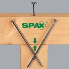 VIS DE CHARPENTE EMPR TORX TETE DISQUE 6X180 WIROX  BOITE 100 - 0251010601805 - SPAX