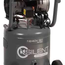 COMPRESSEUR MONOPHASE MONOBLOC SILENCIEUX SILENT 12/40 SH VERTICAL - 461930 - LACME