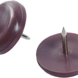 PATIN PLASTIQUE A CLOUER MARRON DIAM22 (SACHET DE 4) - SHEPHERD HARDWARE - 310038