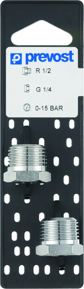 REDUCTION SUR PLAQUE FEMELLE BSPP G 1/4 - MALE BSPT R 3/8 (LA PAIRE) - A4 3814P2 - PREVOST AIR COMPRIME 1 REDUCTION SUR PLAQUE FEMELLE BSPP G 1/4 - MALE BSPT R 3/8 (LA PAIRE) - A4 3814P2 - PREVOST AIR COMPRIME