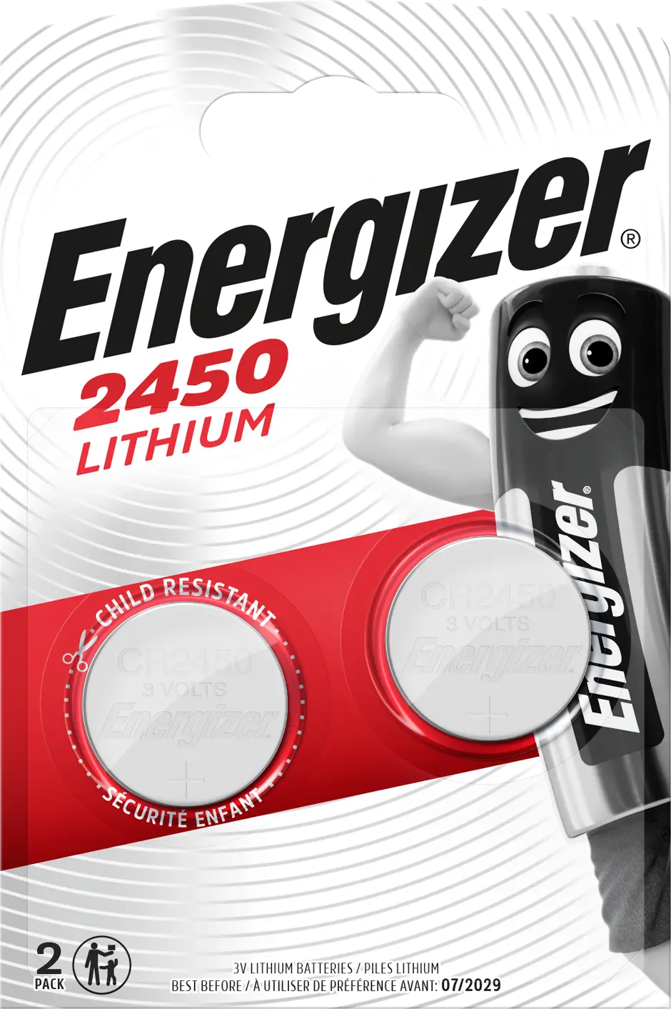 PILE TYPE 2450 ENERGIZER (CARTE 2 PILES) - ENERGY SERVICE - E2450B2 - Lot de 10 1 PILE TYPE 2450 ENERGIZER (CARTE 2 PILES) - ENERGY SERVICE - E2450B2 - Lot de 10