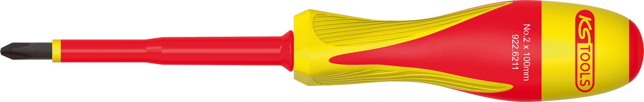 TOURNEVIS PHILLIPS® BI-MATIERE ISOLE 1000V PH1 - 80X185 MM - 922.6210 - KS TOOLS 1 TOURNEVIS PHILLIPS® BI-MATIERE ISOLE 1000V PH1 - 80X185 MM - 922.6210 - KS TOOLS