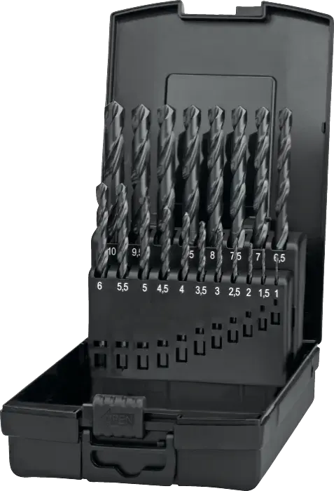 FORET QUEUE CYLINDRIQUE HSS SERIE COURTE TAILLE MEULE 11.450 (COFFRET DE 19) - 191451000 - PHANTOM 1 FORET QUEUE CYLINDRIQUE HSS SERIE COURTE TAILLE MEULE 11.450 (COFFRET DE 19) - 191451000 - PHANTOM