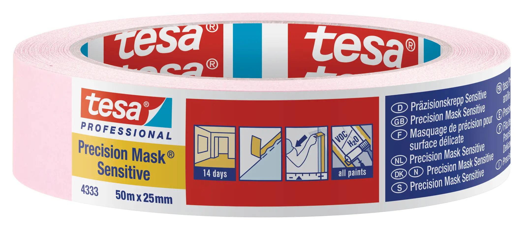 ADHESIF DE MASQUAGE DE PRECISION SURFACES DELICATES 4333 50M X 25MM - TESA - 04333-00018-03 1 ADHESIF DE MASQUAGE DE PRECISION SURFACES DELICATES 4333 50M X 25MM - TESA - 04333-00018-03